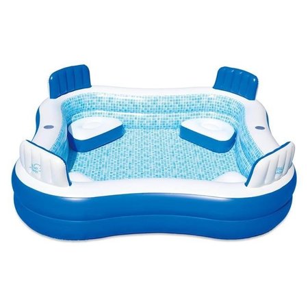 BLUE WAVE Blue Wave NT6126 88 x 88 x 26 in. Premier Family Pool with Cover; Blue & White NT6126